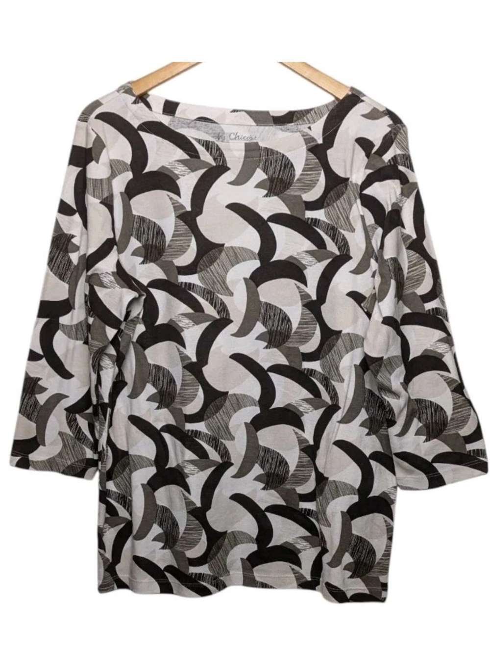 Chicos 3 Abstract Print Shirt XL